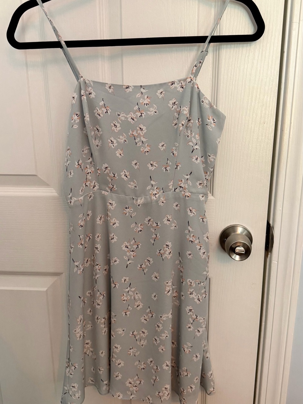 Lola Grace Light Blue Floral Spaghetti Strap Dress